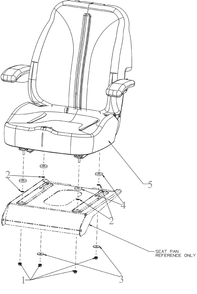 Seat Diagram and Parts List for ZT3-60KW (17AZEAC5010)(2021) Cub Cadet Lawn Tractor